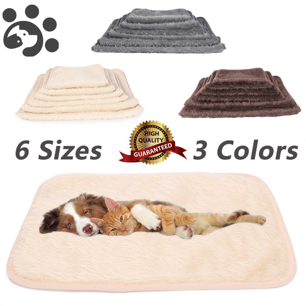 Dog Pet Bed for large dogs Cat Blanket Dog Mat Warm Faux Fur Plush Small Medium Dog Bed for Pet Cat Mat Dogs Cushion Bed BD0010
