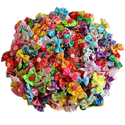 20PCS Christmas Dog Hair Bows for Puppy Yorkshirk Small Dogs Hair Accessories Grooming Bows Halloween Dog Bows Pet Supplies