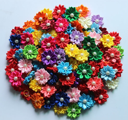 20PCS Christmas Dog Hair Bows for Puppy Yorkshirk Small Dogs Hair Accessories Grooming Bows Halloween Dog Bows Pet Supplies