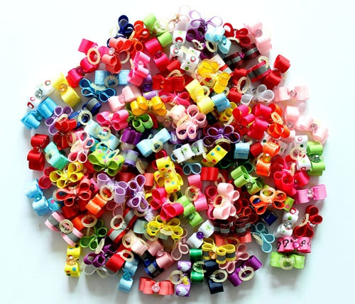 20PCS Christmas Dog Hair Bows for Puppy Yorkshirk Small Dogs Hair Accessories Grooming Bows Halloween Dog Bows Pet Supplies