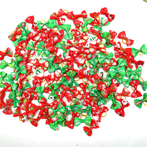 20PCS Christmas Dog Hair Bows for Puppy Yorkshirk Small Dogs Hair Accessories Grooming Bows Halloween Dog Bows Pet Supplies