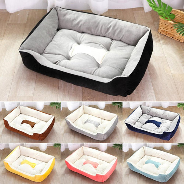 Dog Bed Mat Kennel Soft Dog Puppy Pet Supplies Nest For Small Medium Dogs Winter Warm Plush Bed House Waterproof Cloth Pet Beds