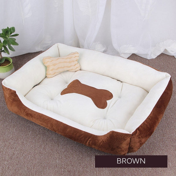 Dog Bed Mat Kennel Soft Dog Puppy Pet Supplies Nest For Small Medium Dogs Winter Warm Plush Bed House Waterproof Cloth Pet Beds