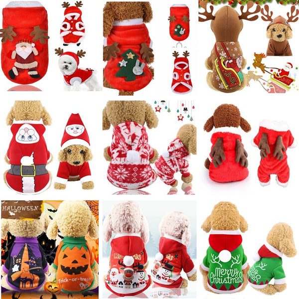 Christmas Dog Clothes Warm Winter Samll Dog Jacket Halloween Costume Puppy Pet Dog Coat Yorkies Chihuahua Clothing Outfit