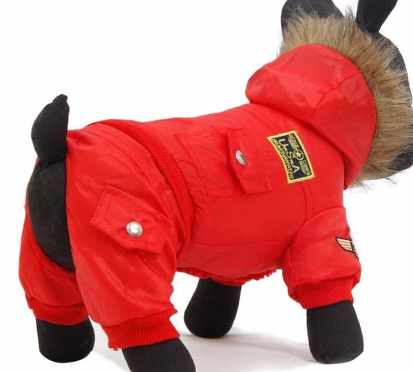 Large Dog Warm Clothes Winter Clothing Pet Dog Jumpsuit Warm Big Dog Track Suit Puppy Hooded Jacket Coat Product XL-5XL