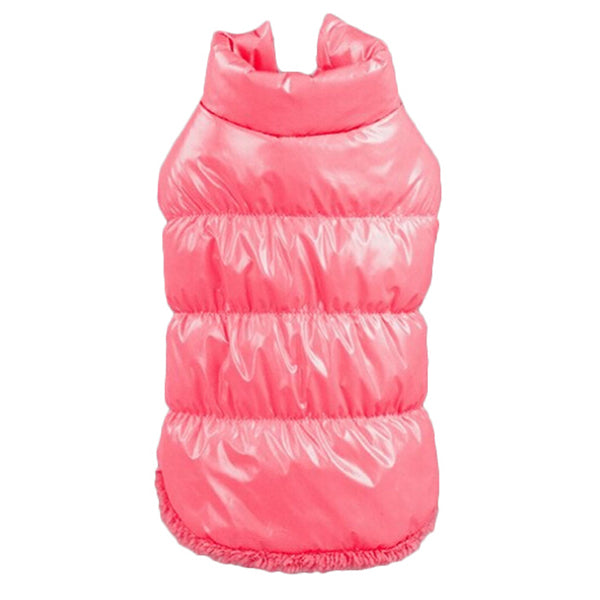 XS-XXXL Winter Dogs Pet Cat Padded Vest Coat Puppy Warm Down Fleece + Polyester Jackets Clothes
