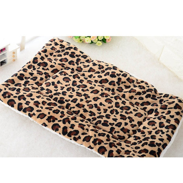 Winter Pet Dog Warm Soft Cushion Print Flannel Cotton Mattress Cats Dogs Mat Puppy Blanket Bed Pads