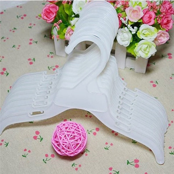 10PCS/Set Plastic Tough Pet Dog Puppy Cat Clothes Clothing Rack Hanger 18cm/25cm White&Red Length Dog Product Accessories