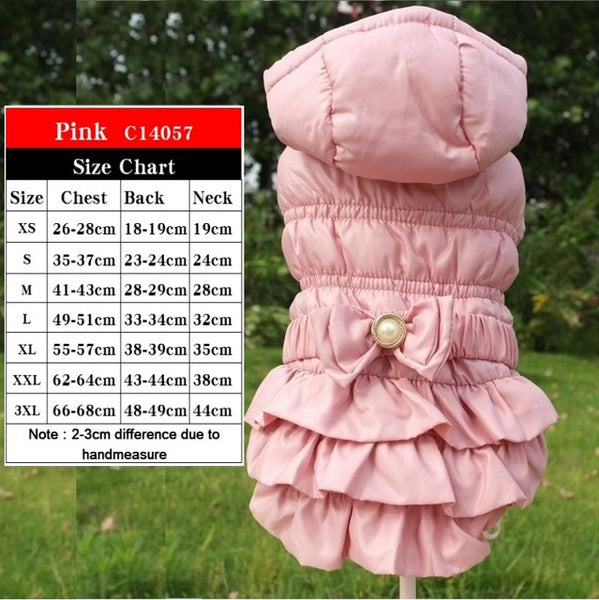 Various Luxury Winter Dog Coat Warm Princess Pet Dog Dress Coat Pet Overalls Winter Dog Clothes Clothing for Dogs Small Pet