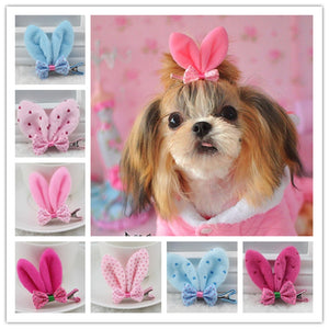 Pet Grooming Accessories  Bunny style Dogs  Headwear Hairpin Yorkshire flower Hair Clip Cute selling cute props