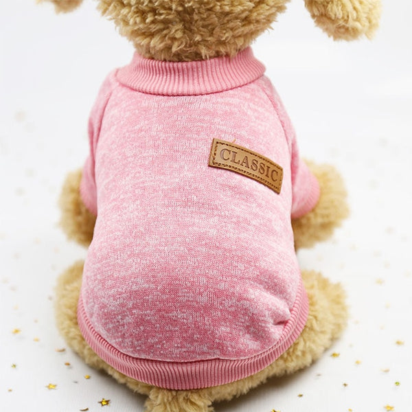 Classic Warm Dog Clothes Puppy Pet Cat Clothes Sweater Jacket Coat Winter Fashion Soft For Small Dogs Chihuahua XS-2XL