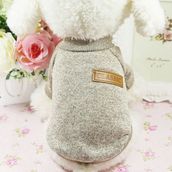 Classic Warm Dog Clothes Puppy Pet Cat Clothes Sweater Jacket Coat Winter Fashion Soft For Small Dogs Chihuahua XS-2XL