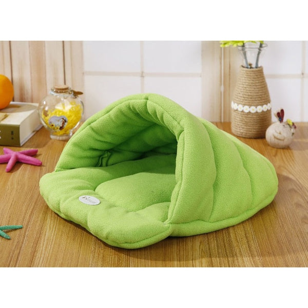 High Quality Pet Cat Bed Small Dog Puppy Kennel Sofa Polar Fleece Material Bed Pet Mat Cat House Cat Sleeping Bag Warm Nest